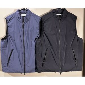 Hill City Thermal Light Mens Full Zip Vest (2) Blue Black Insulated Stretch Sz L